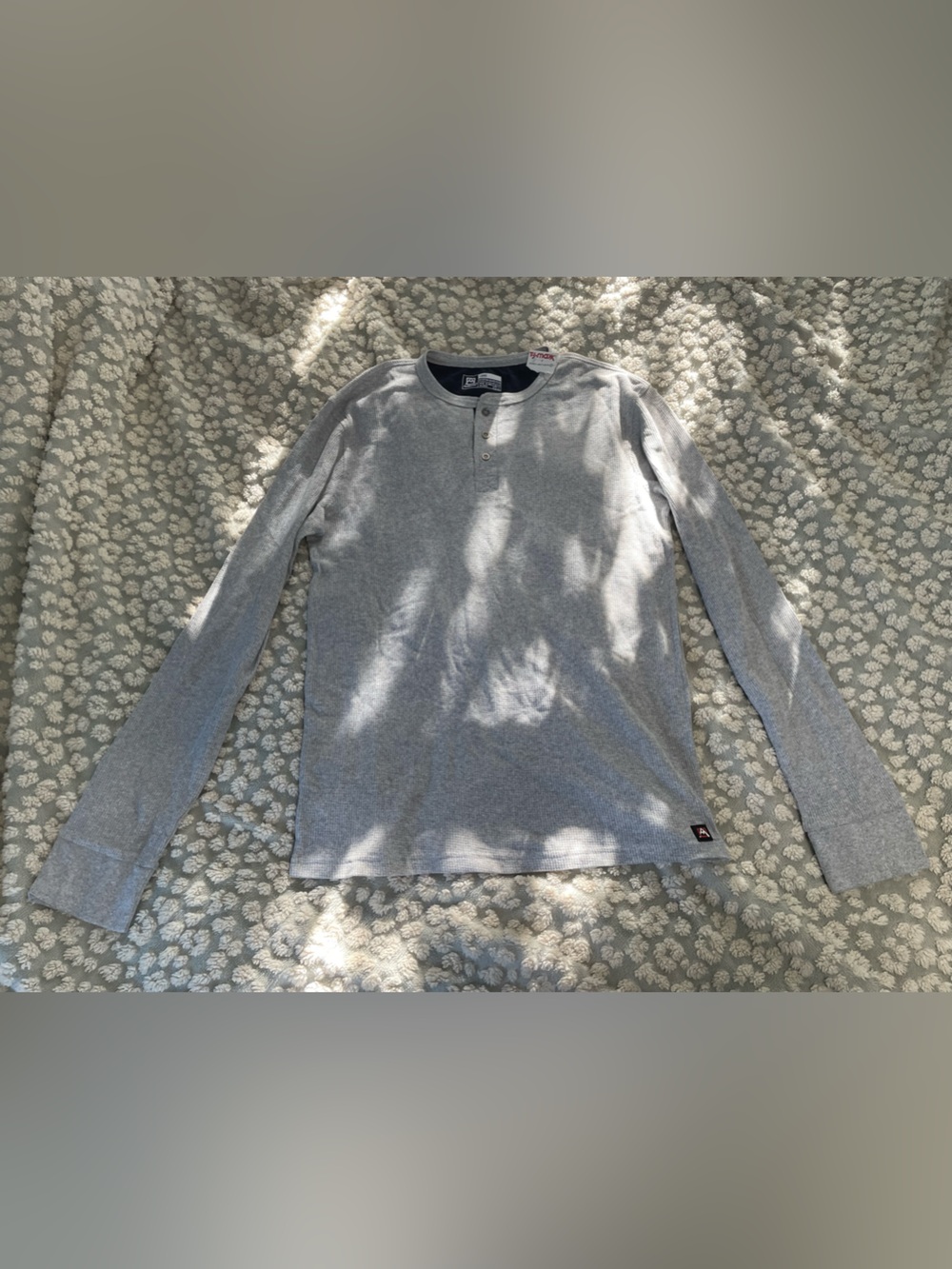 Avalanche Light Gray Long Sleeve Henley Shirt
